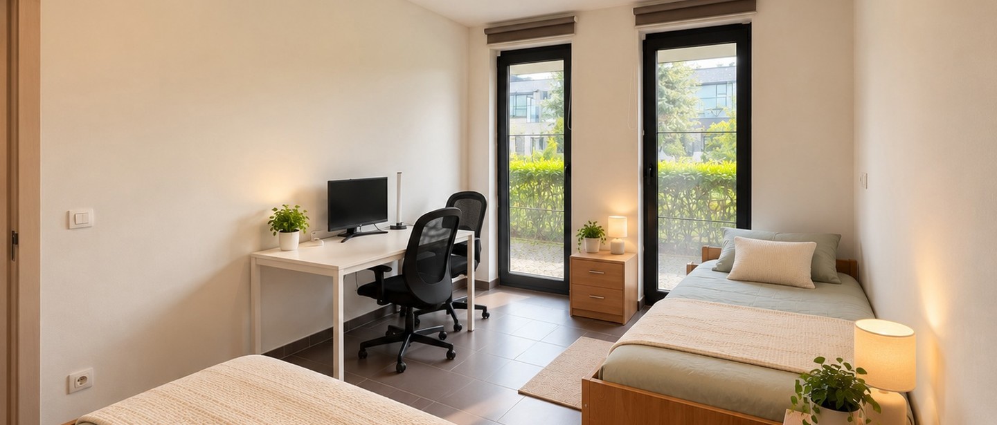 Gelijkvloerse verd. + tuin te huur in Veerle
